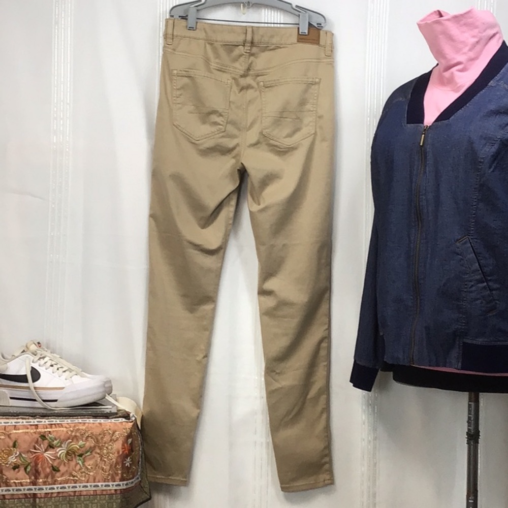 🦅AEO Next Level Stretch Hi-Rise Jegging Zip Front Jeans Sz.10 Long - Picture 6 of 10
